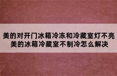 美的对开门冰箱冷冻和冷藏室灯不亮 美的冰箱冷藏室不制冷怎么解决